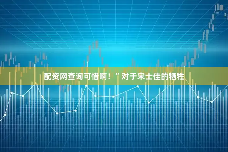 配资网查询可惜啊！”对于宋士佳的牺牲